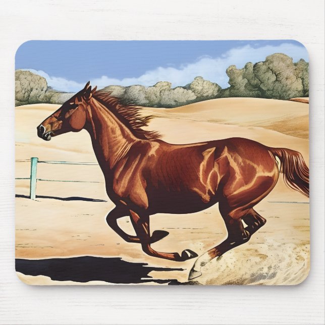 Galloping Horse Mouse Pad (Front)