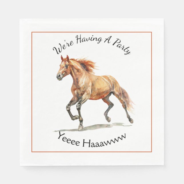 Galloping Horse Personalized Napkin (Front)
