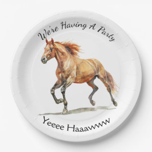 Galloping Horse Personalized Paper Plate