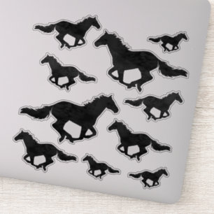 Galloping Horse Watercolor Silhouette