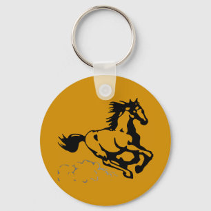 Galloping Horse Wild and Free Keychain