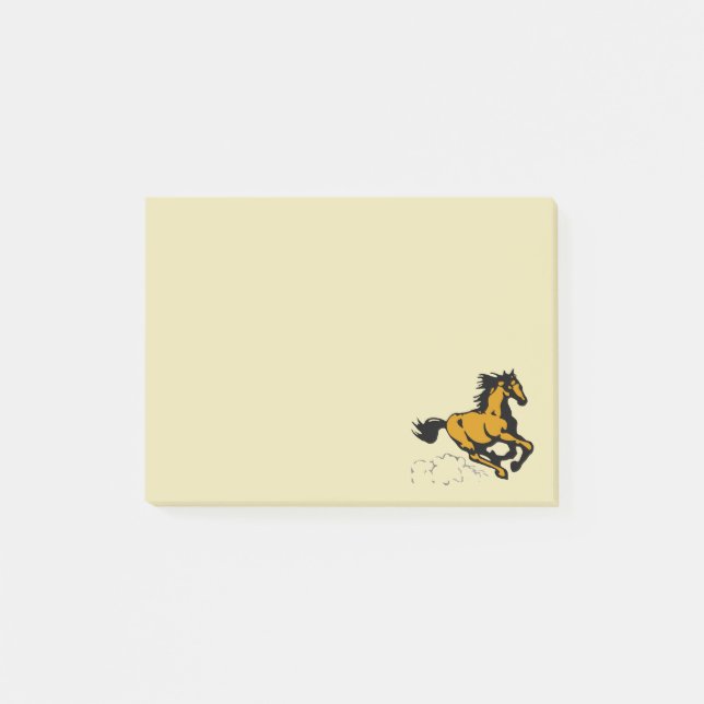 Galloping Horse Wild and Free Post-it Notes (Front)