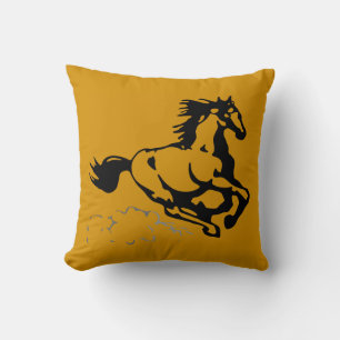 Galloping Horse Wild and Free Throw Pillow