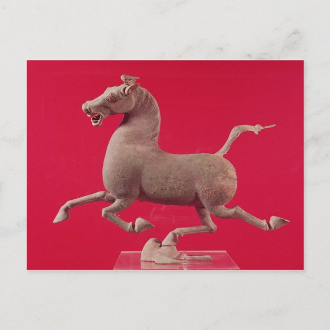 Galloping horse with one Hoof Resting on a Postcard (Front)