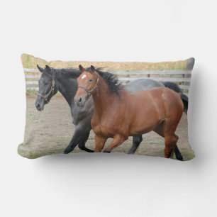 Galloping Horses Lumbar Pillow