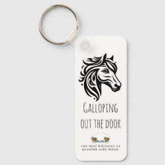Galloping out the Door Rectangle Keychain