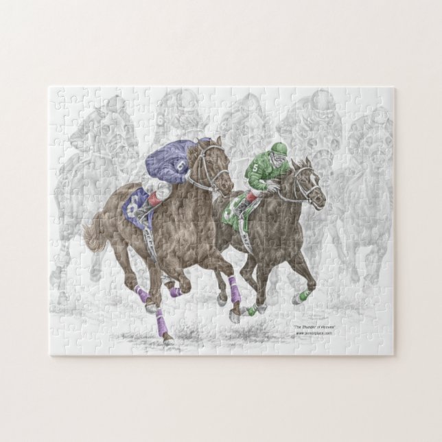 Galloping Race Horses Jigsaw Puzzle (Horizontal)
