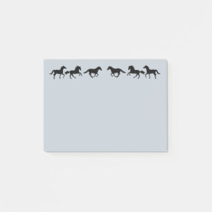 Galloping Running Horses Farm Animal Graphic Art Post-it Notes