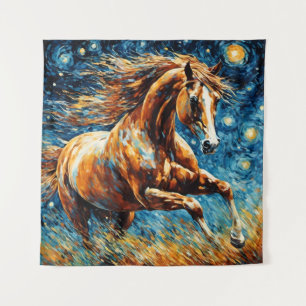 Galloping Sorrel Horse Tapestry