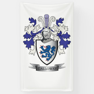 Galloway Family Crest Coat of Arms Banner