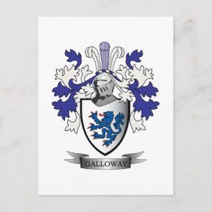 Galloway Family Crest Coat of Arms Postcard