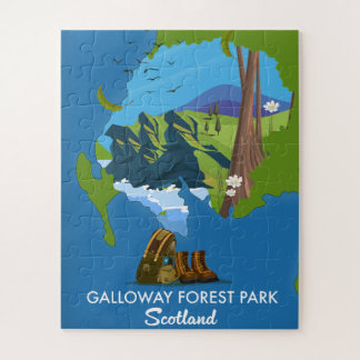 Galloway Forest park Scotland map Jigsaw Puzzle