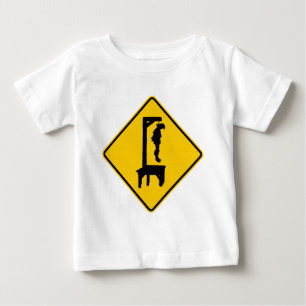 Gallows Ahead Highway Sign Baby T-Shirt