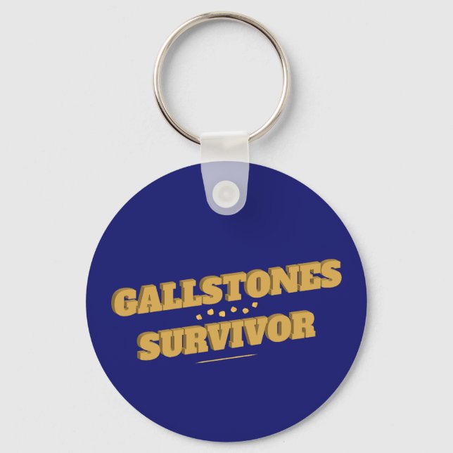 Gallstones Survivor Fun Gallbladder Surgery Keychain (Front)