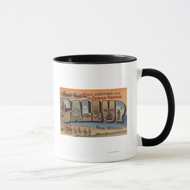 Gallup, New Mexico - Large Letter Scenes Mug (Right)
