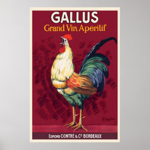 Gallus Grand Vin Aperitif Vintage Food&Drink Poster