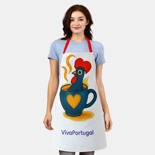 Galo de Barcelos Apron – Portuguese Rooster Pop Ar (Worn)