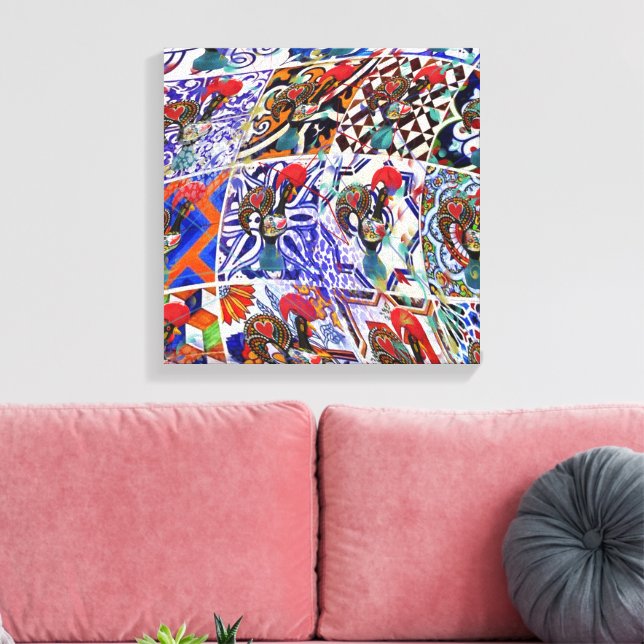 Galo de Barcelos, Portugal Canvas Print (Insitu(LivingRoom))