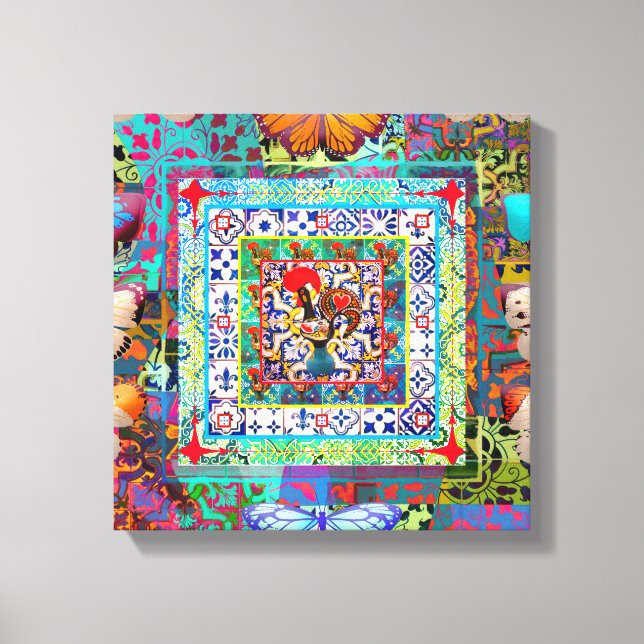 Galo de Barcelos, Portugal Canvas Print (Front)