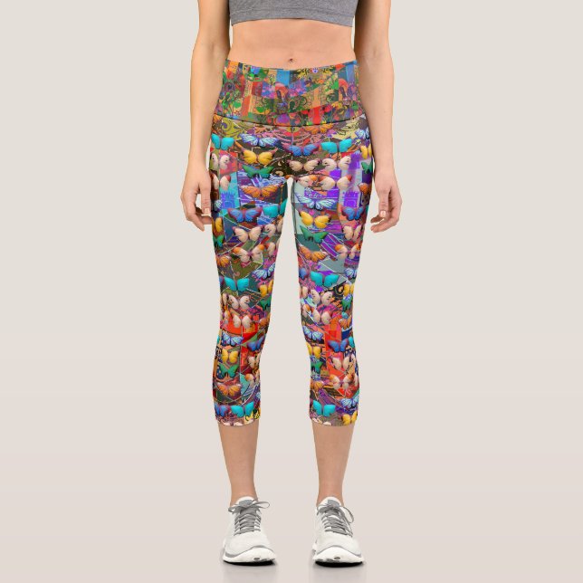 Galo de Barcelos, Portugal Capri Leggings (Front)