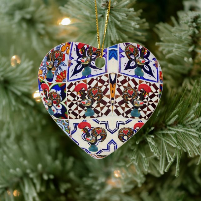 Galo de Barcelos Portugal  Ceramic Ornament (Tree)