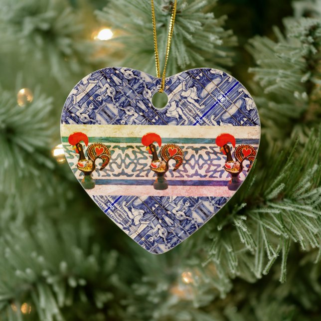 Galo de Barcelos, Portugal Ceramic Ornament (Tree)