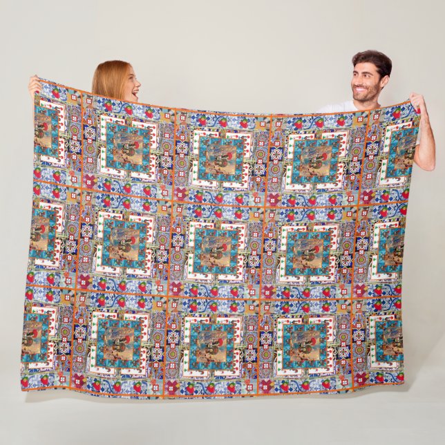 Galo de Barcelos, Portugal Fleece Blanket (In Situ)