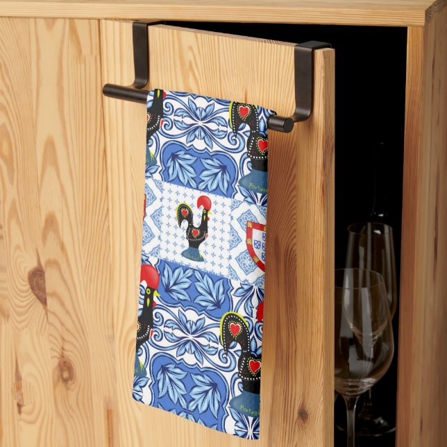 Galo de Barcelos, Portugal Kitchen Towel (Thirds Fold)