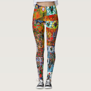 Galo de Barcelos, Portugal Leggings