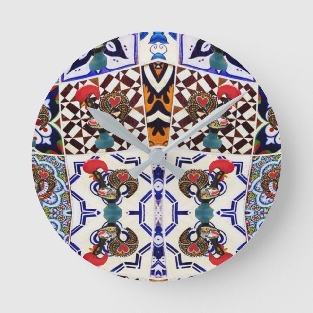 Galo de Barcelos, Portugal Round Clock (Front)