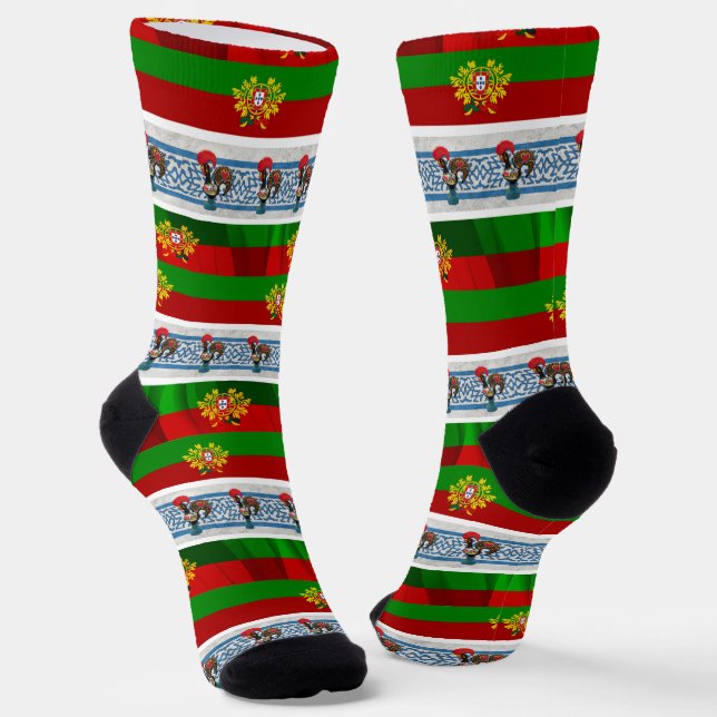 Galo de Barcelos, Portugal Socks (Angled)