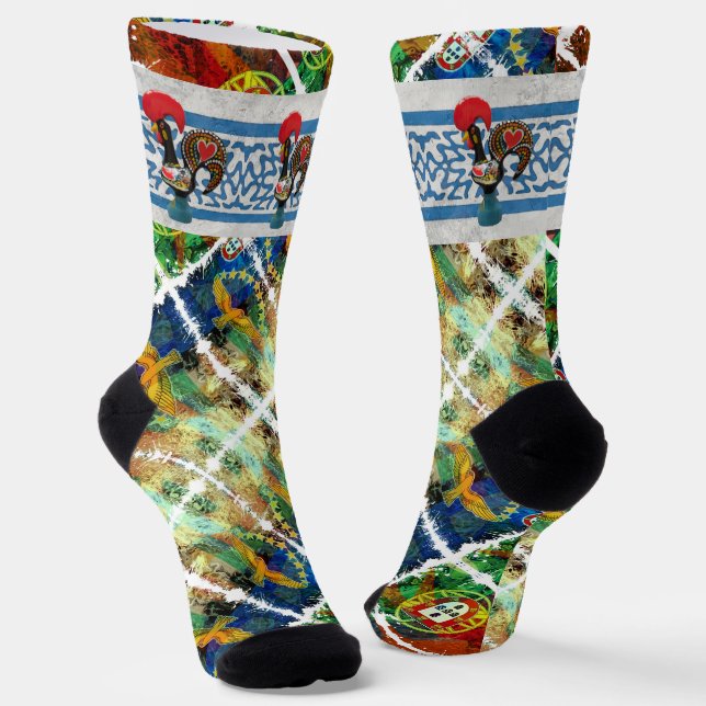 Galo de Barcelos, Portugal Socks (Angled)