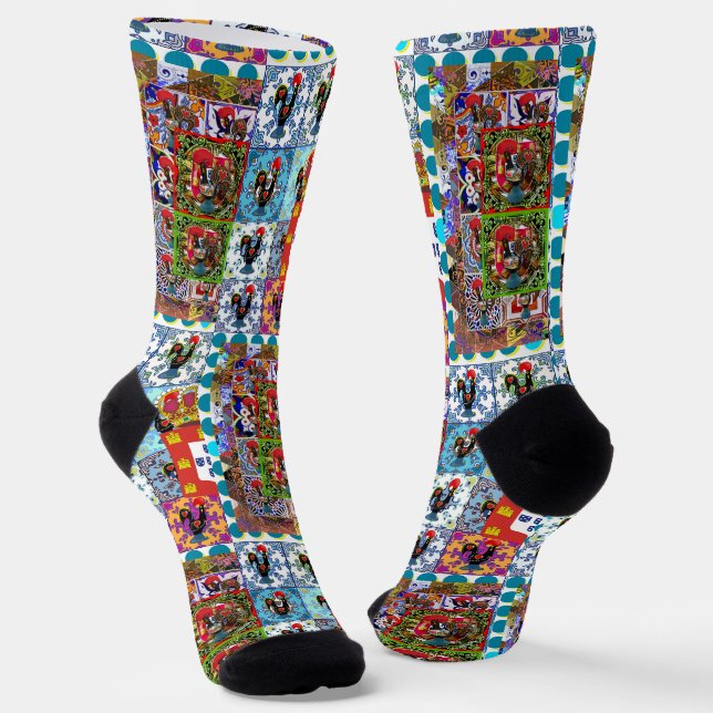 Galo de Barcelos, Portugal Socks (Angled)