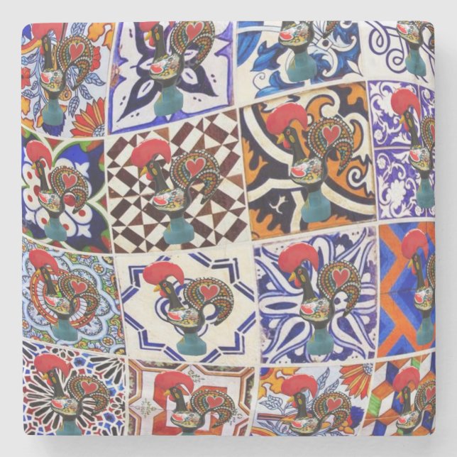Galo de Barcelos Portugal  Stone Coaster (Front)