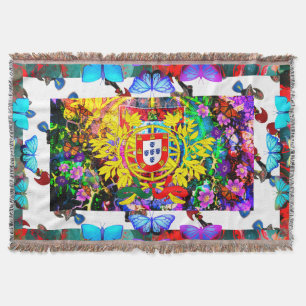 Galo de Barcelos, Portugal Throw Blanket