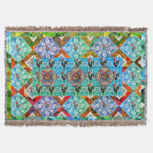 Galo de Barcelos, Portugal Throw Blanket