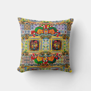 Galo de Barcelos, Portugal Throw Pillow