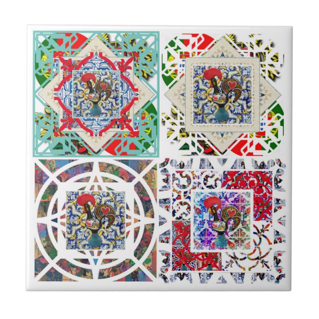 Galo de Barcelos, Portugal Tile (Front)