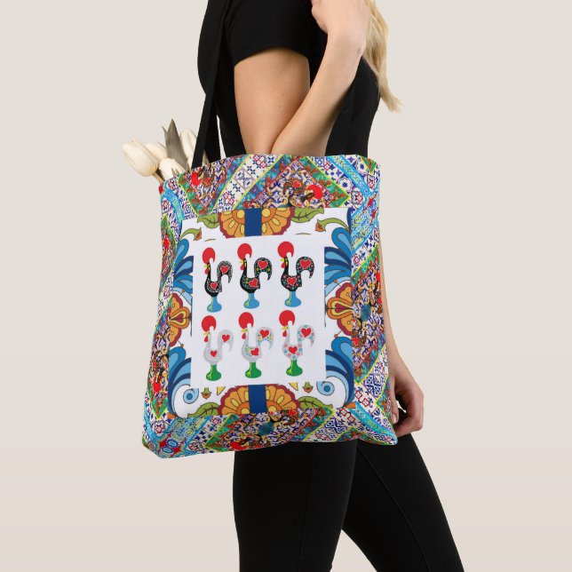 Galo de Barcelos, Portugal Tote Bag (Close Up)