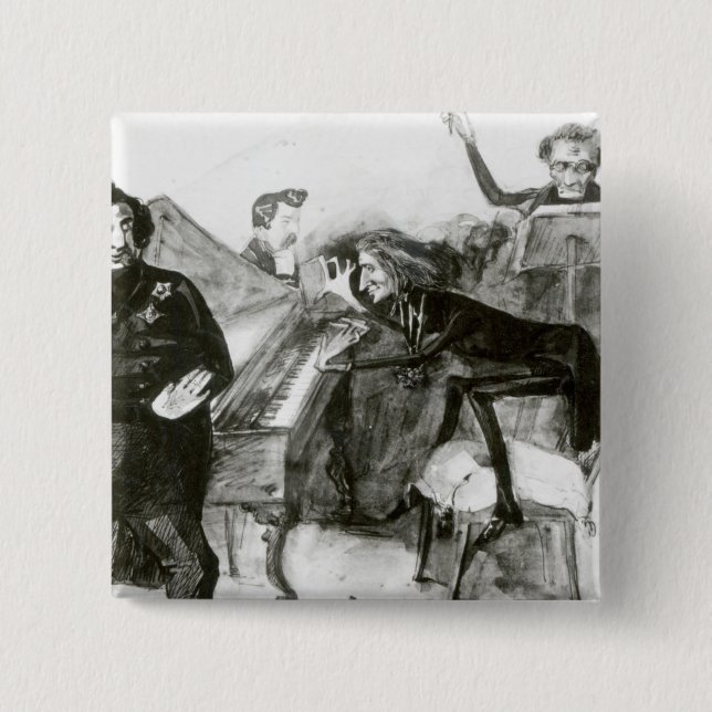 Galop Chromatique 2 Inch Square Button (Front)