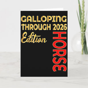 Galopping Happy New Year Of The Horse 2026 Card