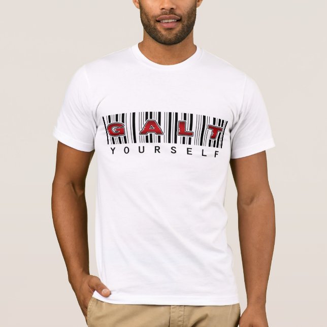 GALT YOURSELF bar code logo T-Shirt (Front)