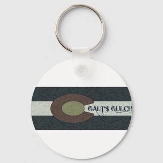 Galt's Gulch - Red White and Blue Combo Design Keychain