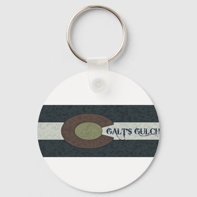 Galt's Gulch - Red White and Blue Combo Design Keychain (Front)