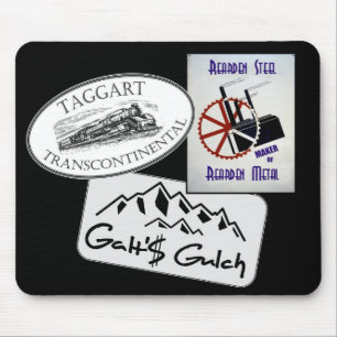 "Galt's Gulch", "Taggart Transco...", "Rearden..." Mouse Pad