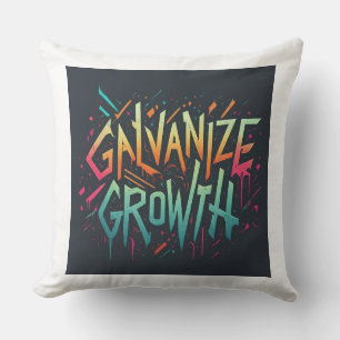 Galvanize growth throw pillow