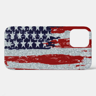 Galvanized metal look and flag iPhone 12 case