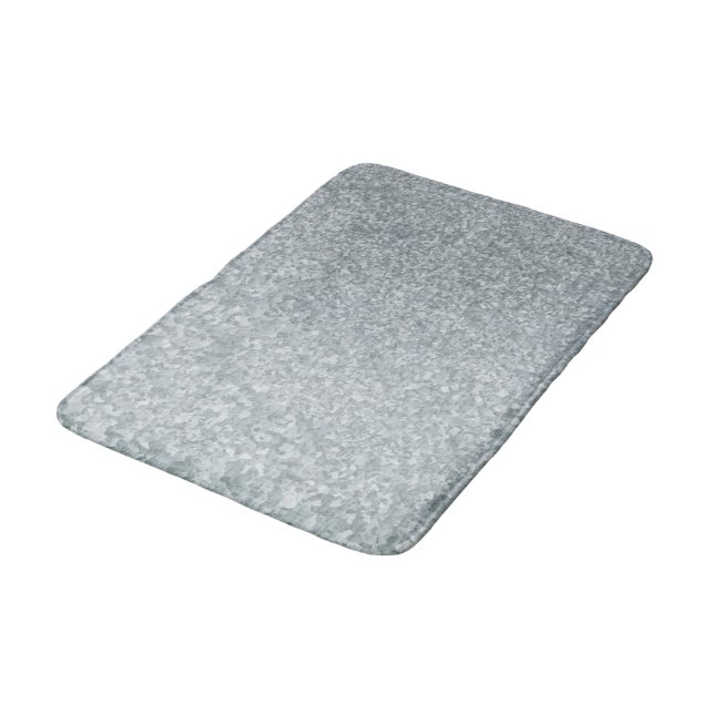 Galvanized metal look bath mat (Angled)