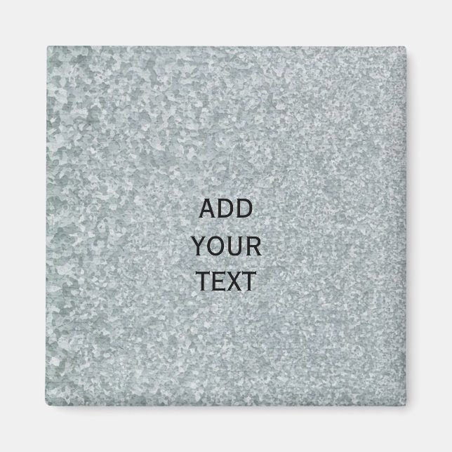 Galvanized metal look magnet (Front)