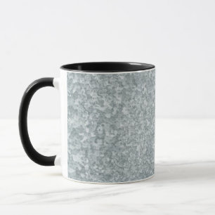 Galvanized metal look mug